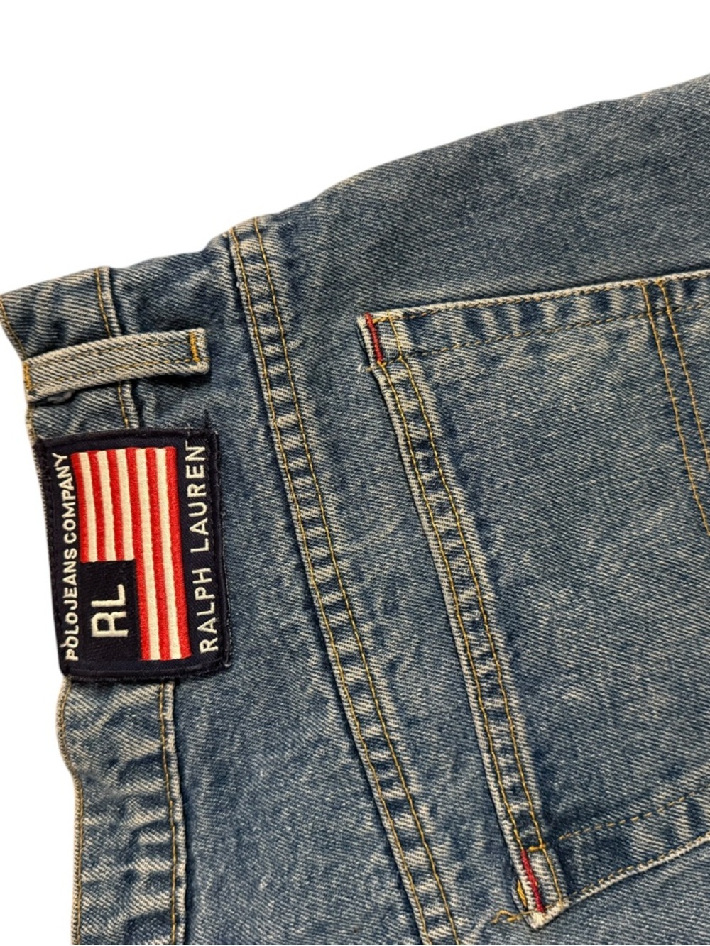 Ralph Lauren Polo Jeans Company Vintage Y2K Denim Shorts Size 38 2000’s 90’s - Picture 4 of 6